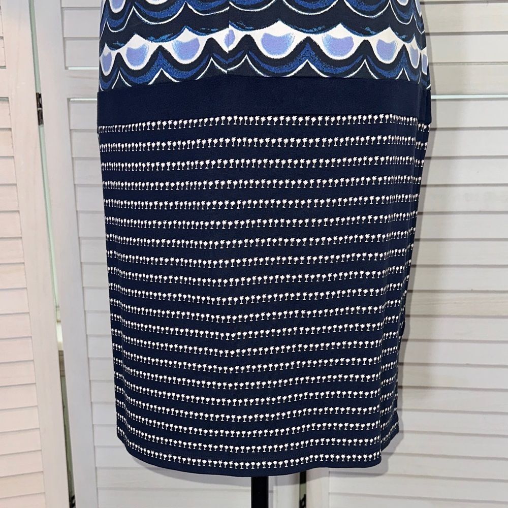 Tommy Bahama Navy Wave Print T-Shirt Dress Size SP NWOT - Picture 10 of 12